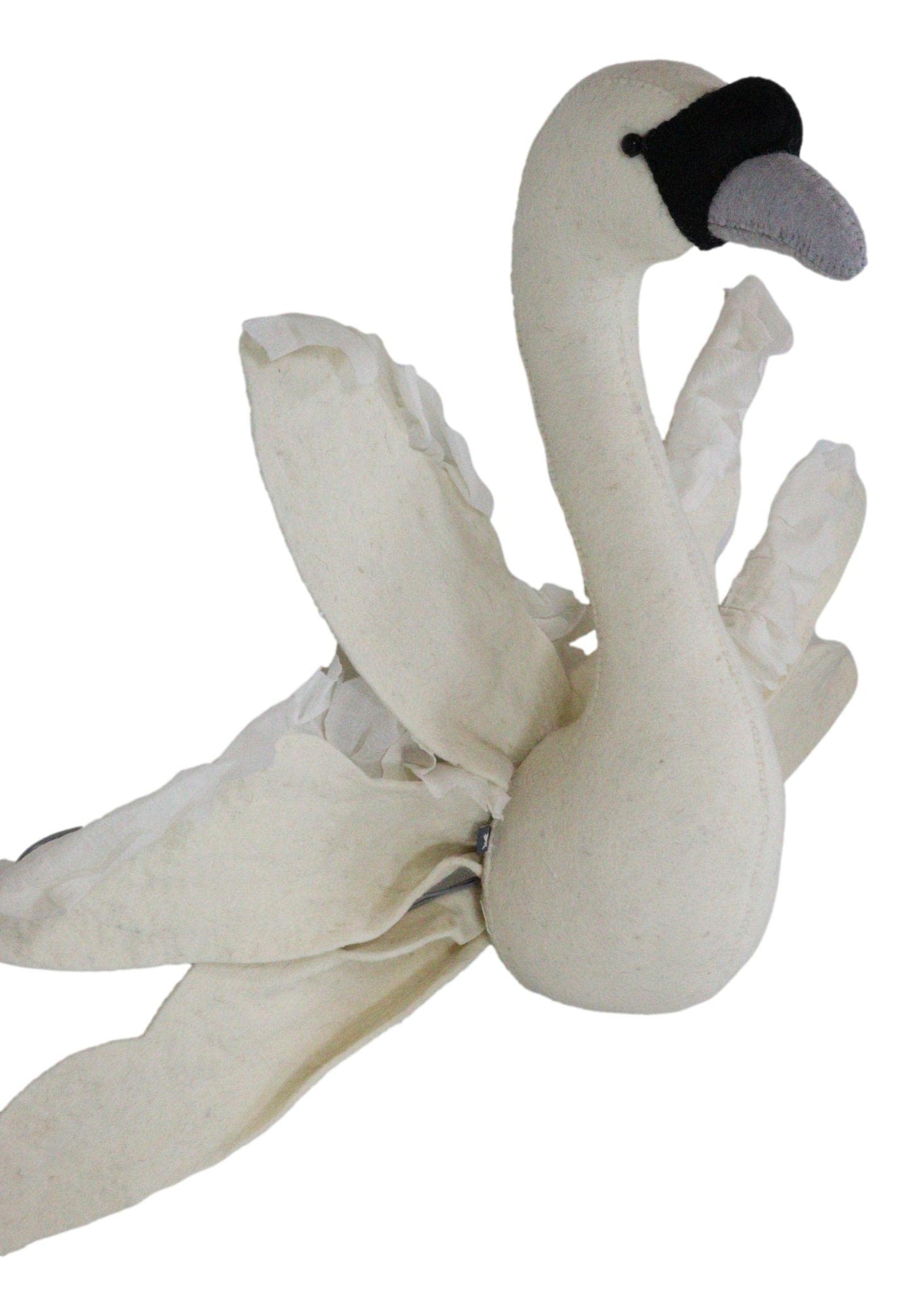 Ebros Gift Fiona Walker England Handmade Organic Baby Animal White Swan Head With Cascading Tail Feathers Wall Decor The Origina