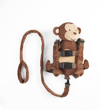 Berhapy 2 in 1 New Monkey Toddler Safety Harness Backpack Childrens Walking Leash Strap(Brown)