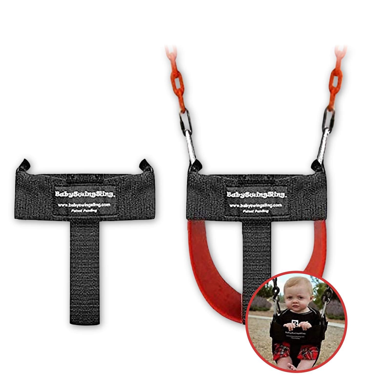 Babyswingsling - This Baby Swing Attachment Converts Standard Park Swings For Infants And Toddlers - Portable, Lightweight, Hold