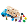 Melissa & Doug Shape-Sorting Wooden Dump Truck Toy With 9 Colorful Shapes and 2 Play Figures Wooden Vehicle Toys, Shape Sorter T