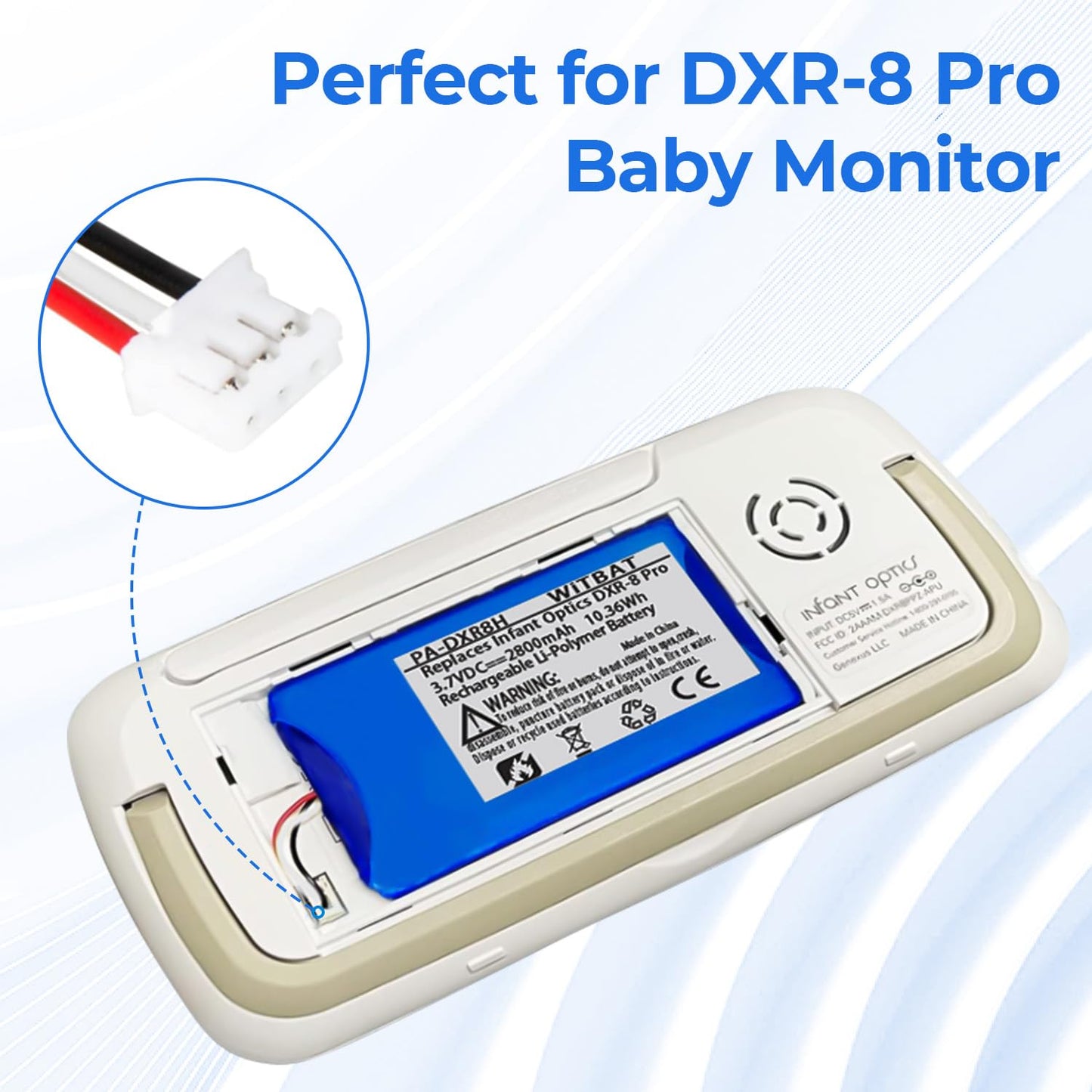 Lp Replacement Battery For Infant Optics Dxr-8 Pro Battery Sp 554478 2800Mah 3.7V Lithium Ion Battery Video Monitor Battery (Not