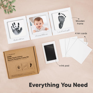 Baby Handprint And Footprint Kit For Newborns Girls & Boys - Inkless Baby Hand And Footprint Kit Maker, Baby Keepsake Picture Fr