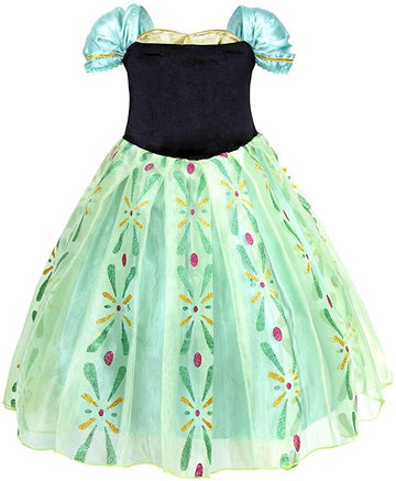 Xinfenglai Green Girls Cosplay Dance Dress Princess Costumes (2-3T)