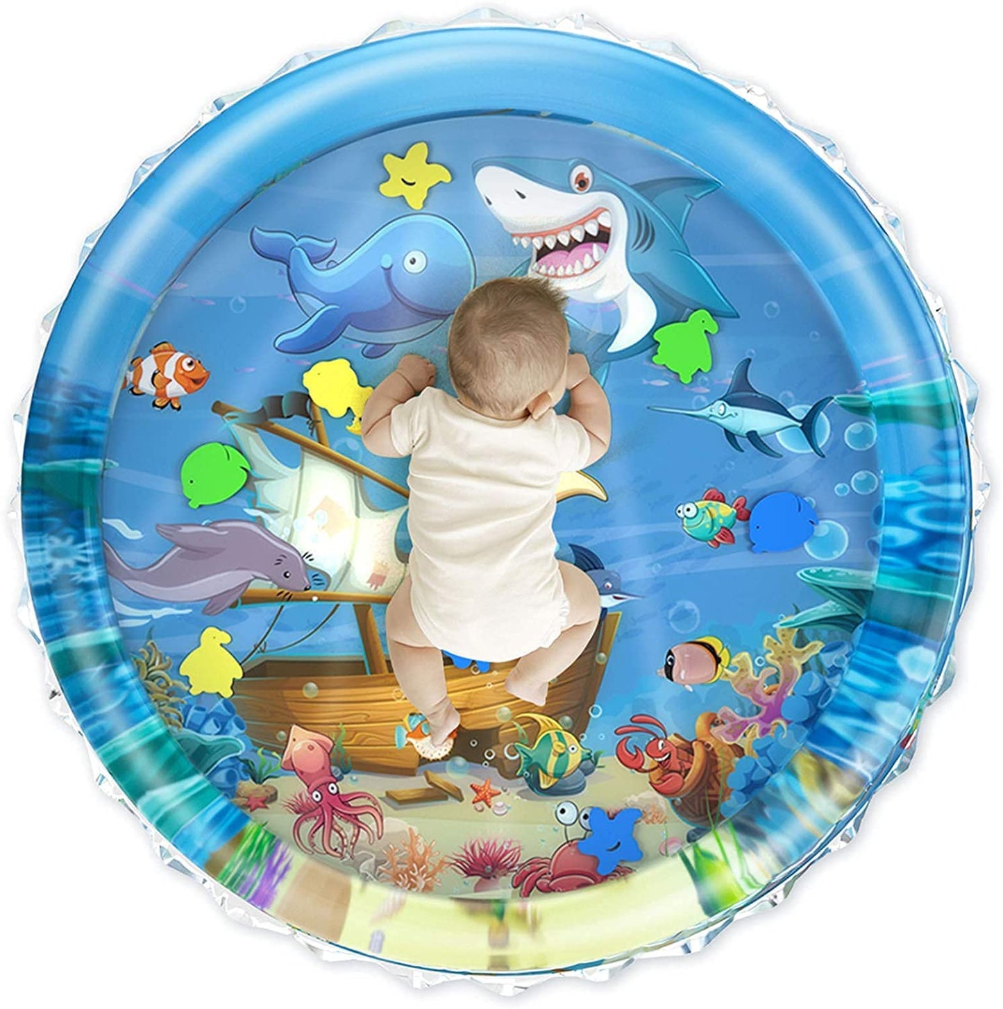 Zivik 100 X 100 Infant Toy Gift Activity Play Mat,Baby Infant Toddlers Inflatable Water Play Floor Mat Children Growth Activity