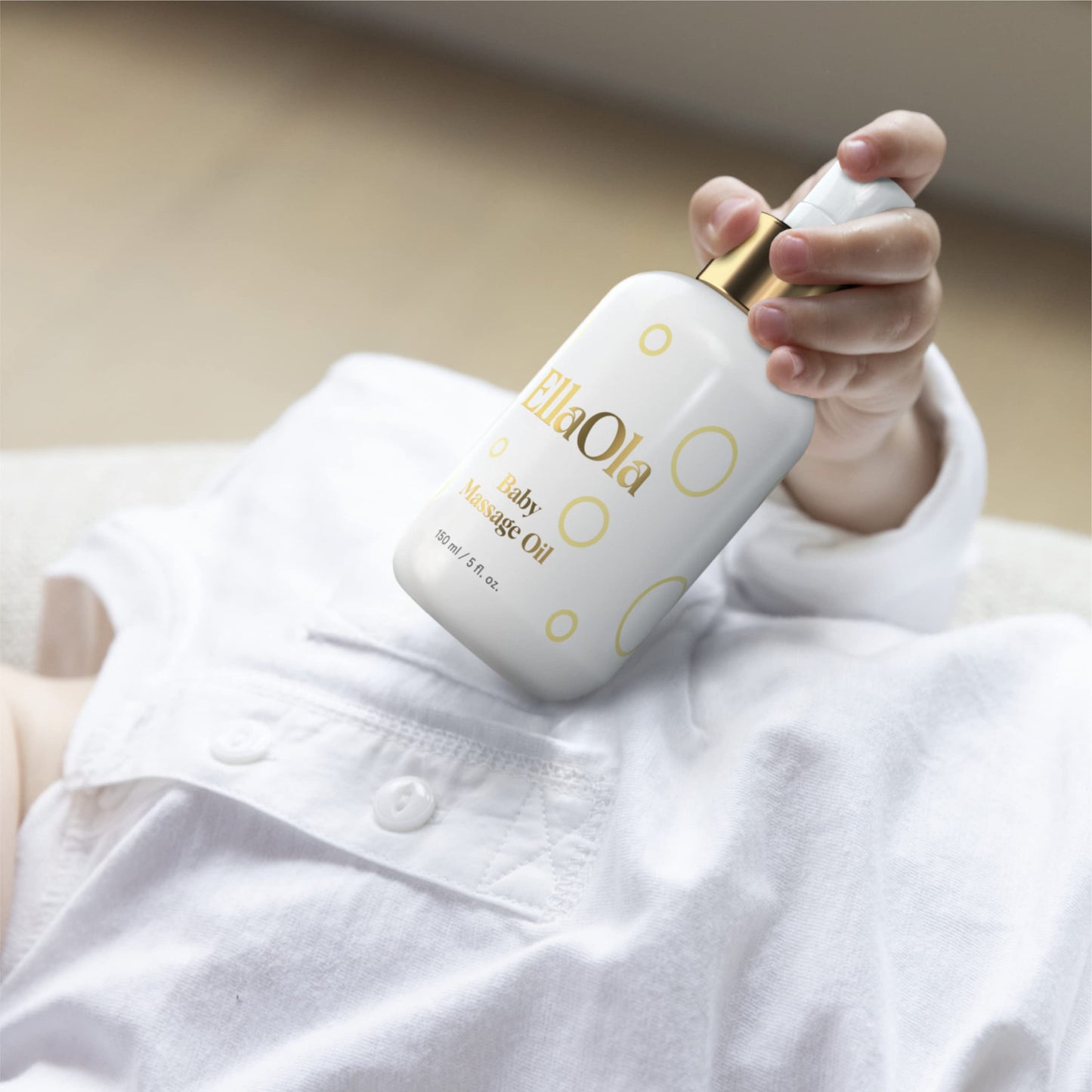 Ellaola Organic Moisturizing Baby Massage Oil - Non Greasy Formula Made With Natural Jojoba, Sunflower, And Argan Oil To Hydrate