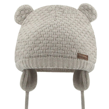 Duoyeree Kids Baby Hat Soft Warm Cable Knit Beanie Toddler Girl Fall Winter Hats(Apricot,6-12 Months)