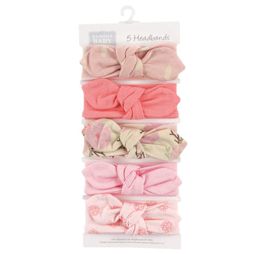 Hudson Baby Unisex Cotton And Synthetic Headbands, Boho Flower, 0-24 Months