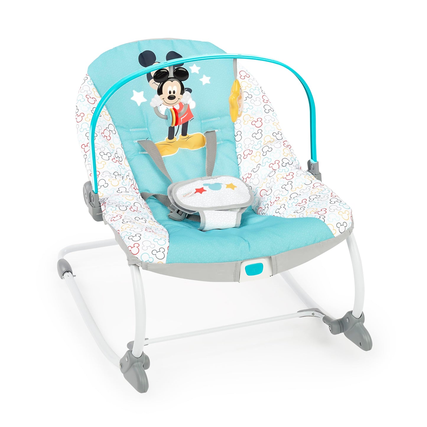 Bright Starts Disney Baby MINNIE MOUSE Infant to Toddler Rocker & Seat with Vibrations and Removable -Toy Bar, 0-30 Months Up to