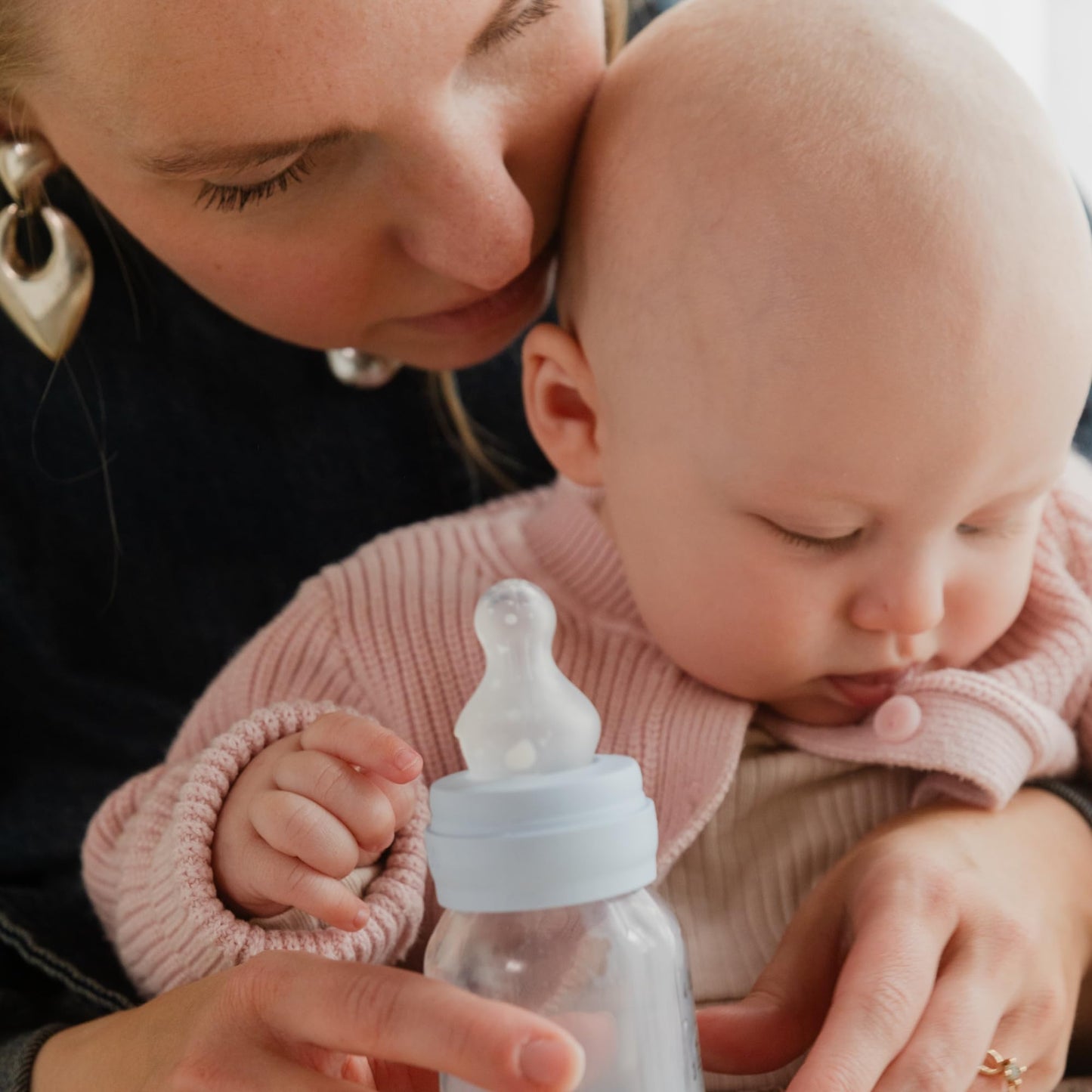 Bibs Baby Bottle 9 Oz / 270 Ml Silicone Nipple - Anti-Colic, Bpa-Free, Round Nipple, Medium Flow, Lightweight & Easy To Clean, S