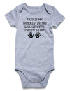 Funnycokid Baby Boys Romper Newborn Stuff Unisex Girls Announcement Bodysuit Clothes This Is My Workin In The Garage With Daddy