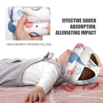 Baby Helmets For Walking, Infant Adjustable Cushion Safety Helmet, Baby Safety Helmet For Crawling Walking, Cute Dinosaur