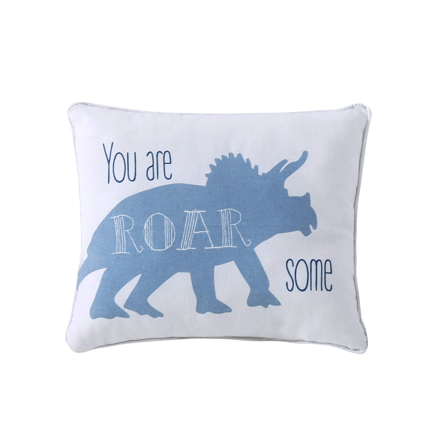 Levtex Baby - Dino Toddler Bed Set - Shades Of Blue And Grey - Dinosaur - 5 Piece Set Includes Reversible Quilt, Fitted Sheet, F