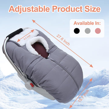 Winter Baby Car Seat Cover, Infant Car Seat Cover For Baby Seat Or Stroller, Windproof Infant Warm Carseat For Keeping Newborn B