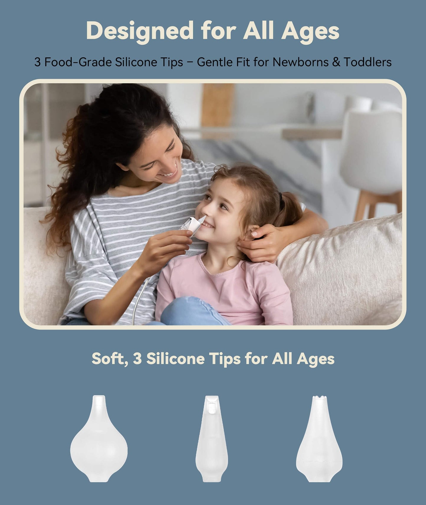 Famibaby Electric Nasal Aspirator For Babies And Toddlers | Baby Nose Sucker With 3 Suction Levels | Easy-To-Clean Nose Aspirato