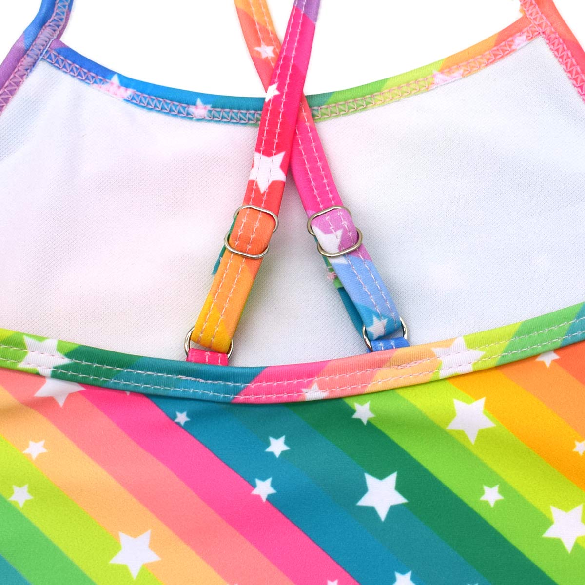 Little Toddler Girls One Pieces Swimsuit Cute Swimwear Bathing Suits Rainbow 5T