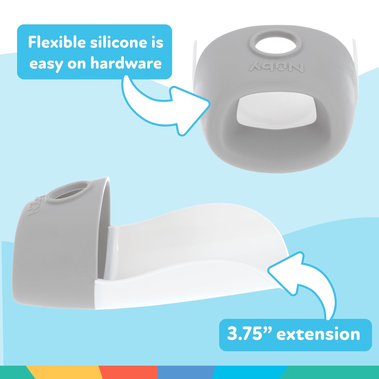 Nuby 2-In-1 Faucet Extenders For Toddlers - 2 Pack - Sink Extension For Bathroom Or Kitchen - Helps Water Reach Kids For Handwas