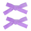 Cute 3.2' Purple Assorted Velvet Bow Hair Clips For Baby Girls, Toddlers, Kids, And Teens - 2 Pack