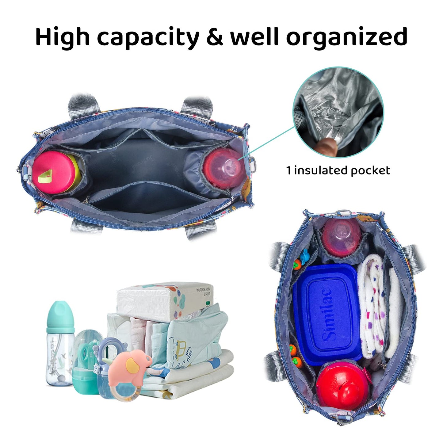 Pheben Small Diaper Bags Waterproof Travel Tote Mini Diaper Bag Multi-Function Baby Bags Crossbody Purse(Cat Paradise)