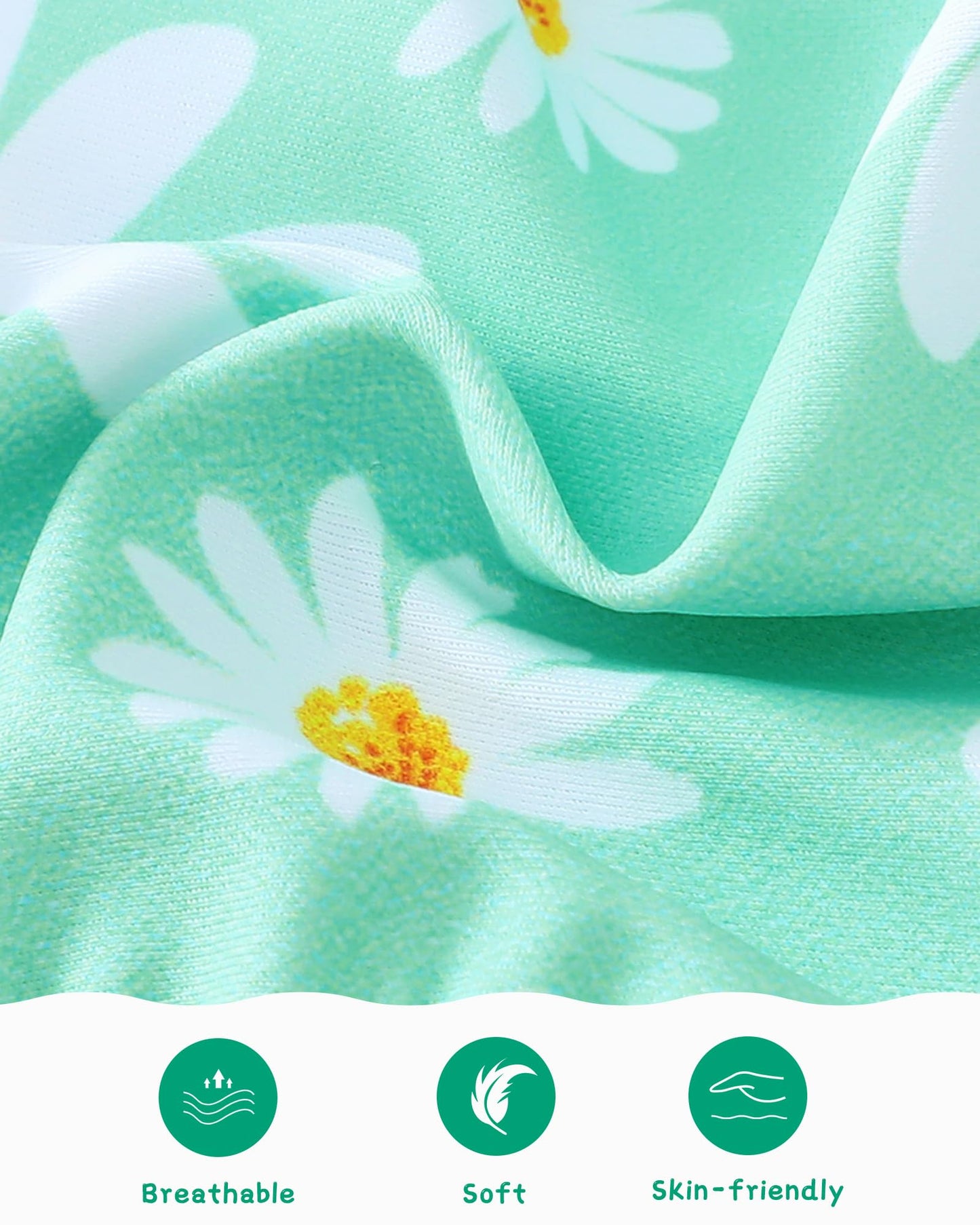 Baby Girl Bathing Suit Newborn Infant Swimsuit Girl 3-6 Months Two Piece Green Dasiy Swimwear Summer Beach Baby Bikini Tankini H