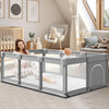 Xvishx Baby Playpen With Gate, 74''X50'' Large Playpen For Babies And Toddlers, Indoor Active Center, Baby Playard Play Pen Fenc