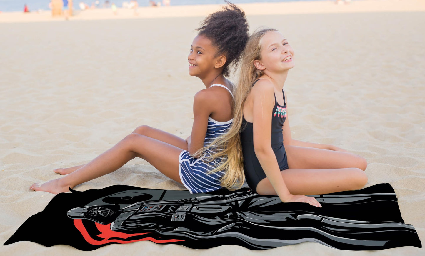 Jay Franco Star Wars Darth Vader Bath Pool Beach Towel - Kids Super Soft & Absorbent 100% Cotton Towel, Measures 28 X 58