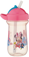 The First Years Disney Minnie Mouse Toddler Straw Cup - Spill Proof Flip Top Toddler Sippy Cups - 18 Months And Up - 10 Oz