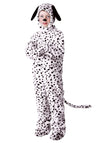 Fun Costumes Tail-Wagging Kids Dalmatian Costume Boys, Black And White Adorable Dog Halloween One-Piece Medium