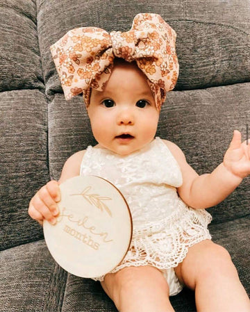 Kidocheese Oversized Baby Headbands With Bows - Elastic Nylon Hairbands, Head Wraps And Hair Accessories For Newborns, Infants,