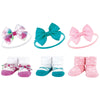 Hudson Baby Baby Girls' Headband And Socks Giftset, Tie-Dye, One Size