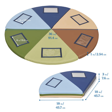 Ecr4Kids Softzone Picture Me Play Mat, Activity Mat, Earthtone