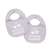 Twinstuff 100% Cotton Drinking Buddies Twin Bibs - Cute & Practical Unisex Bibs For Boys And Girls With Waterproof Backing - Ide
