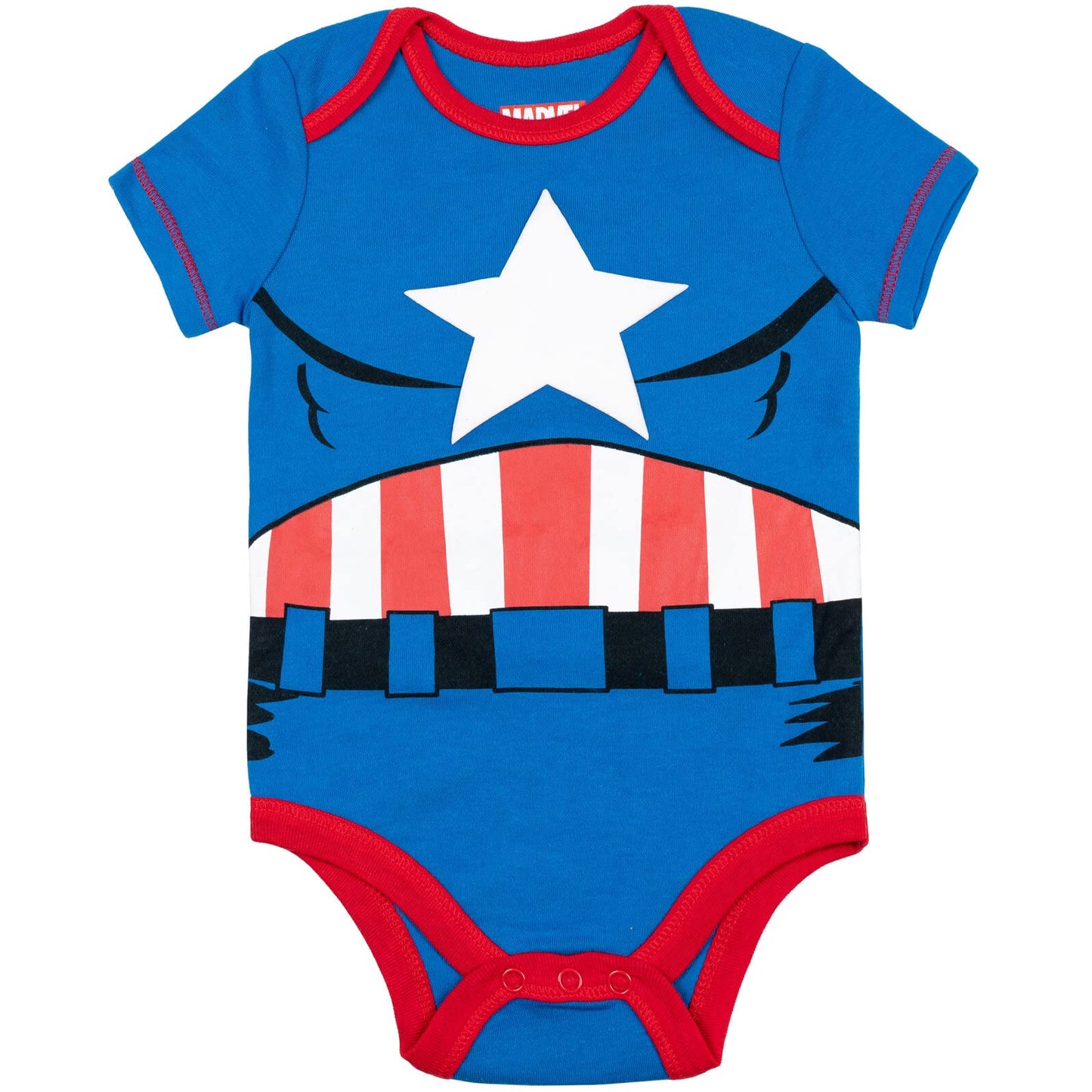 Marvel Baby Boys' 5 Pack Bodysuits - The Hulk, Spiderman, Iron Man And Captain America Multi 3-6 Months