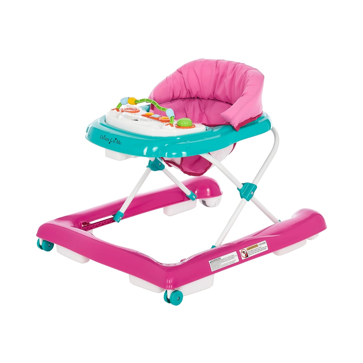 Dream On Me 2-In-1 Ava Baby Walker, Easy Convertible Baby Walker, Walk Behind, Height Adjustable Seat, Added Back Support, Detac
