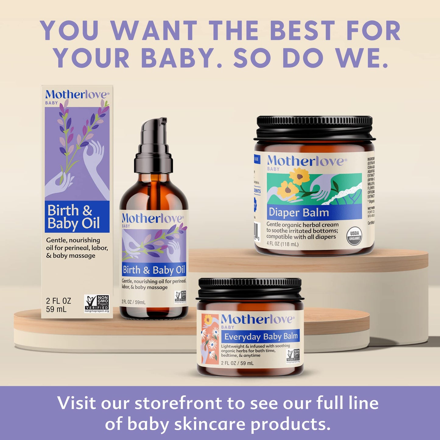 Motherlove Everyday Baby Balm (2Oz) Plant-Based, All-Natural Baby Essential For Newborns, Infants, & Toddlers-Moisturizing Herba