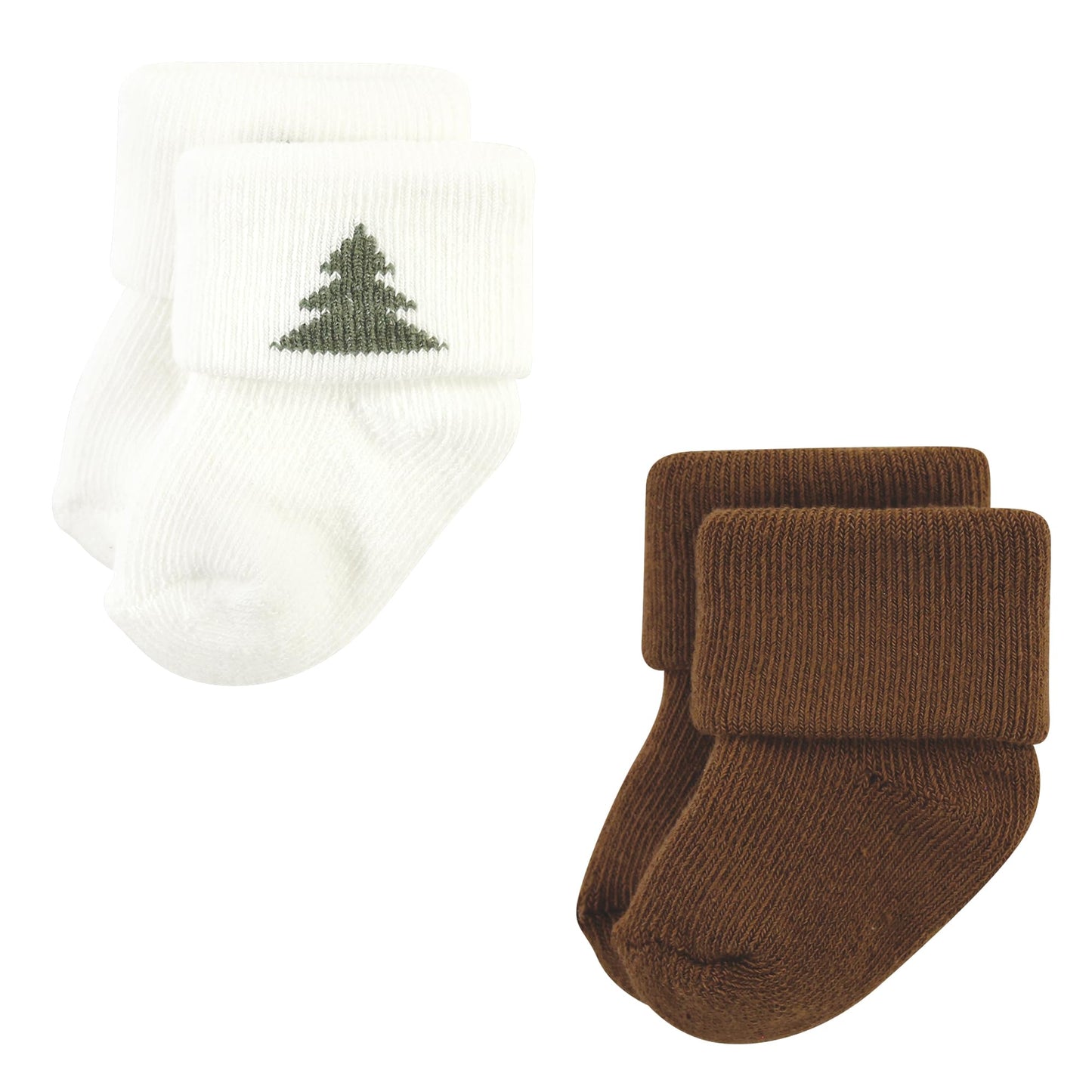 Hudson Baby Unisex Baby Cotton Rich Newborn And Terry Socks, Harvest Bear, 0-6 Months