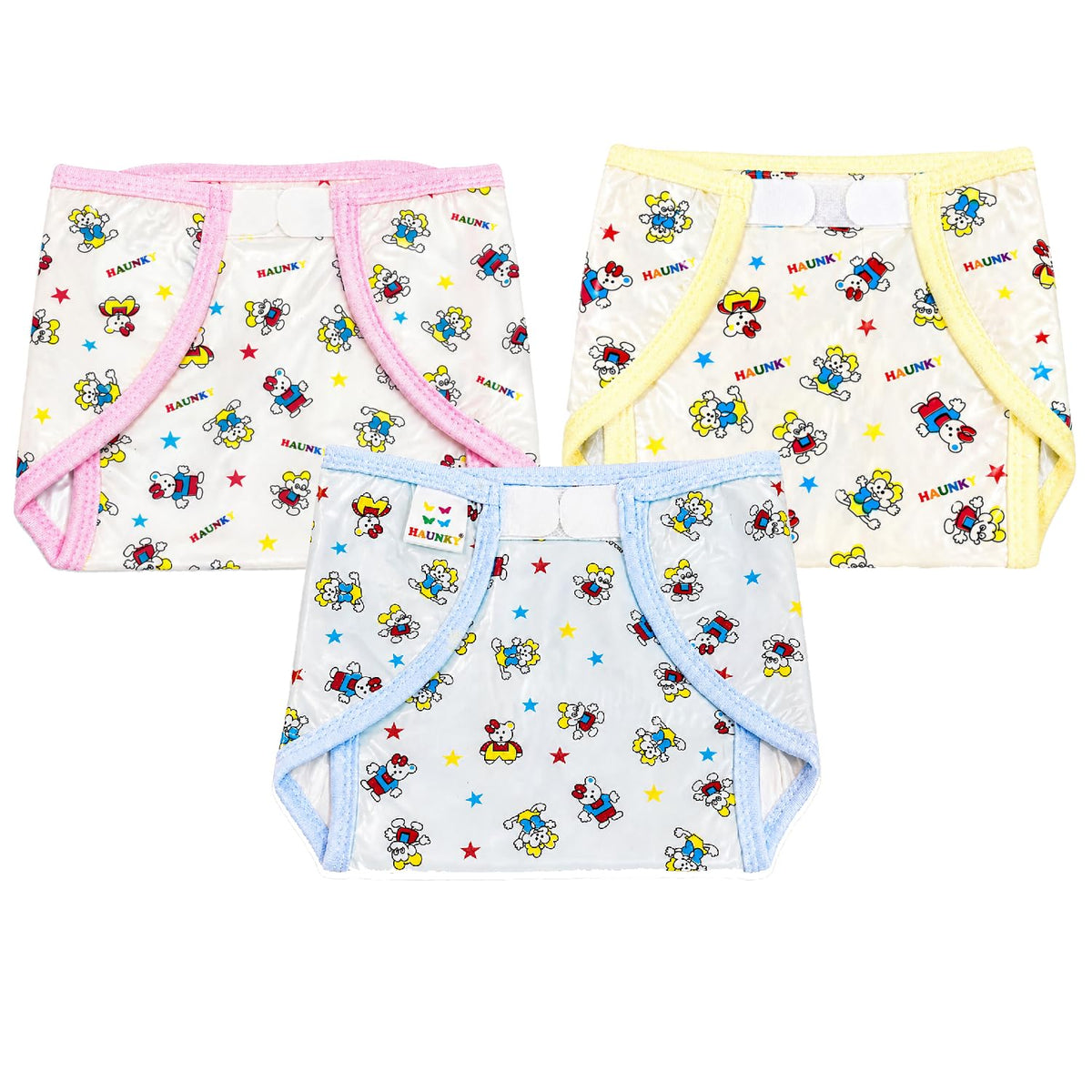 Reusable Pvc Washable Diaper With Outer Plastic Layer For Babies (Print, 3 Months6 Months)