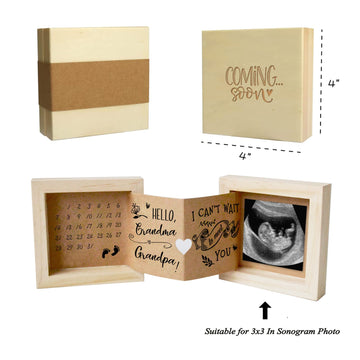 Yudarte First Time Grandparents Keepsake Gifts - Pregnancy Announcement For Grandma And Grandpa - Grandparents Baby Announcement