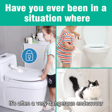 Baby Toilet Safety Locks (2 Pack)| Childproof Toilet Seat Lock | Baby Safety Products | Baby Proofing Kit | Prevents Toddlers Fr