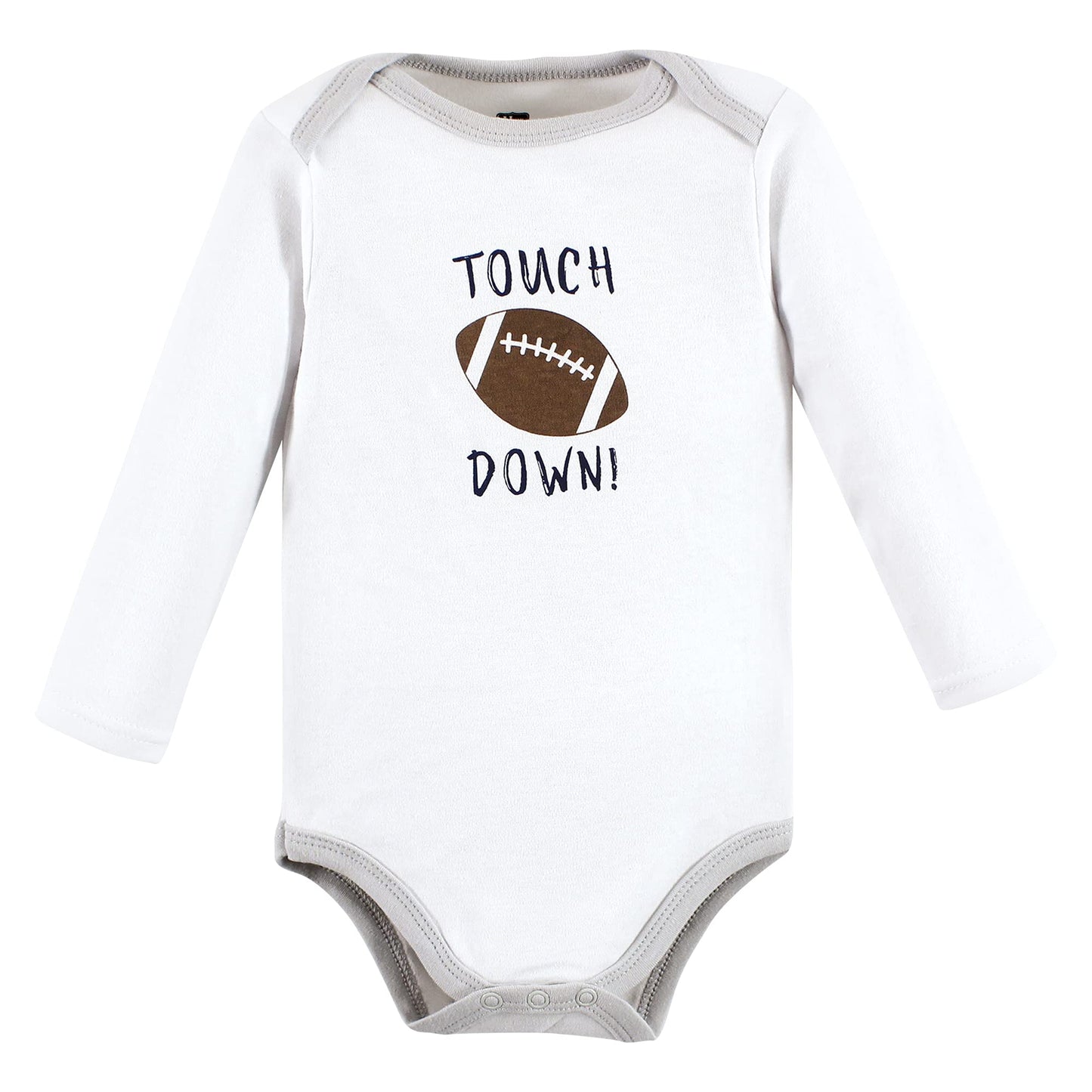 Hudson Baby Baby Girls Long-Sleeve Bodysuits Hudson Unisex Cotton Long Sleeve Bodysuits Football Buddy 0 3 Months, Football Budd