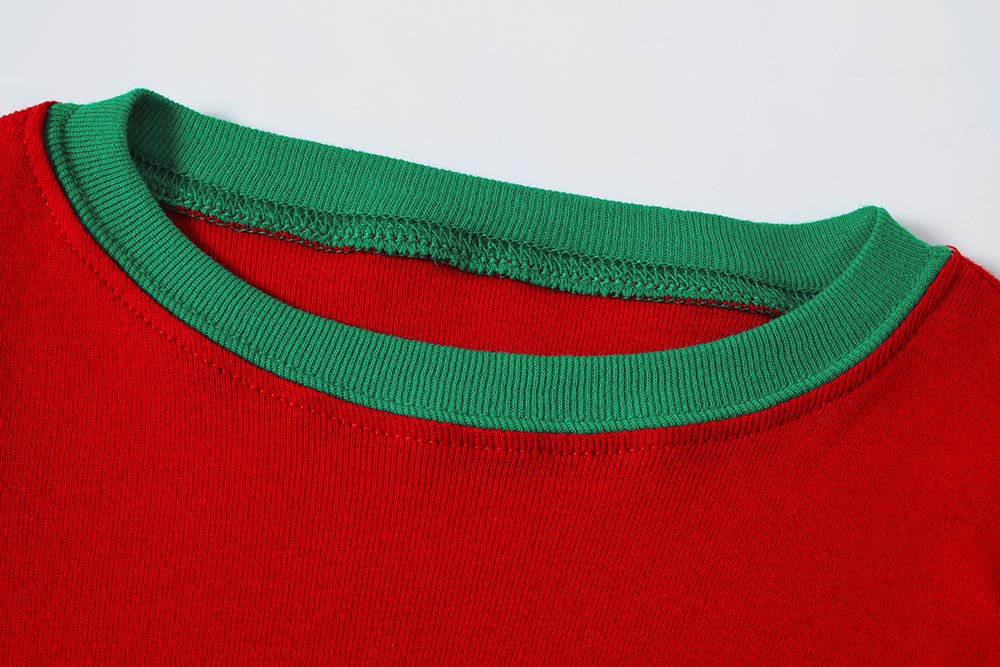 Christmas Llama Ugly Little Boys Girls Long Sleeve Pajamas Cotton Red Xmas Jammies Size 6