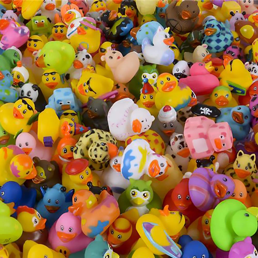Assortment Rubber Duck Toy Duckies for Kids, Bath Birthday Gifts Baby Showers Classroom Incentives, Summer Beach and Pool Activi