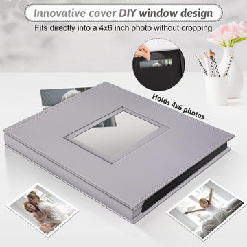 Popotop Photo Album 4X6 800 Pockets With Leather Hardcover Cover, Large Photo Album Binder Book With 80Pcs Pages For Family Trav