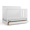Graco Sasha 5-In-1 Convertible Crib With Storage Drawer (White) - Greenguard Gold Certified Baby Crib Crafted From Wood, Convert