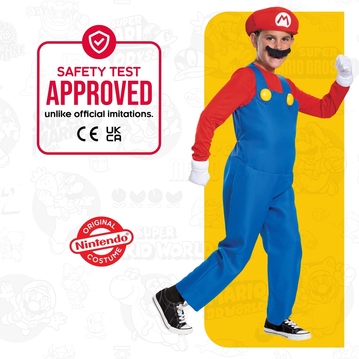Disguise Nintendo Mario Deluxe Boys' Costume Red, L (10-12)