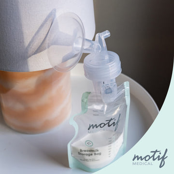 Motif Medical, Pump-To-Bag Adapters, Compatible With All Motif Breast Pumps Clear