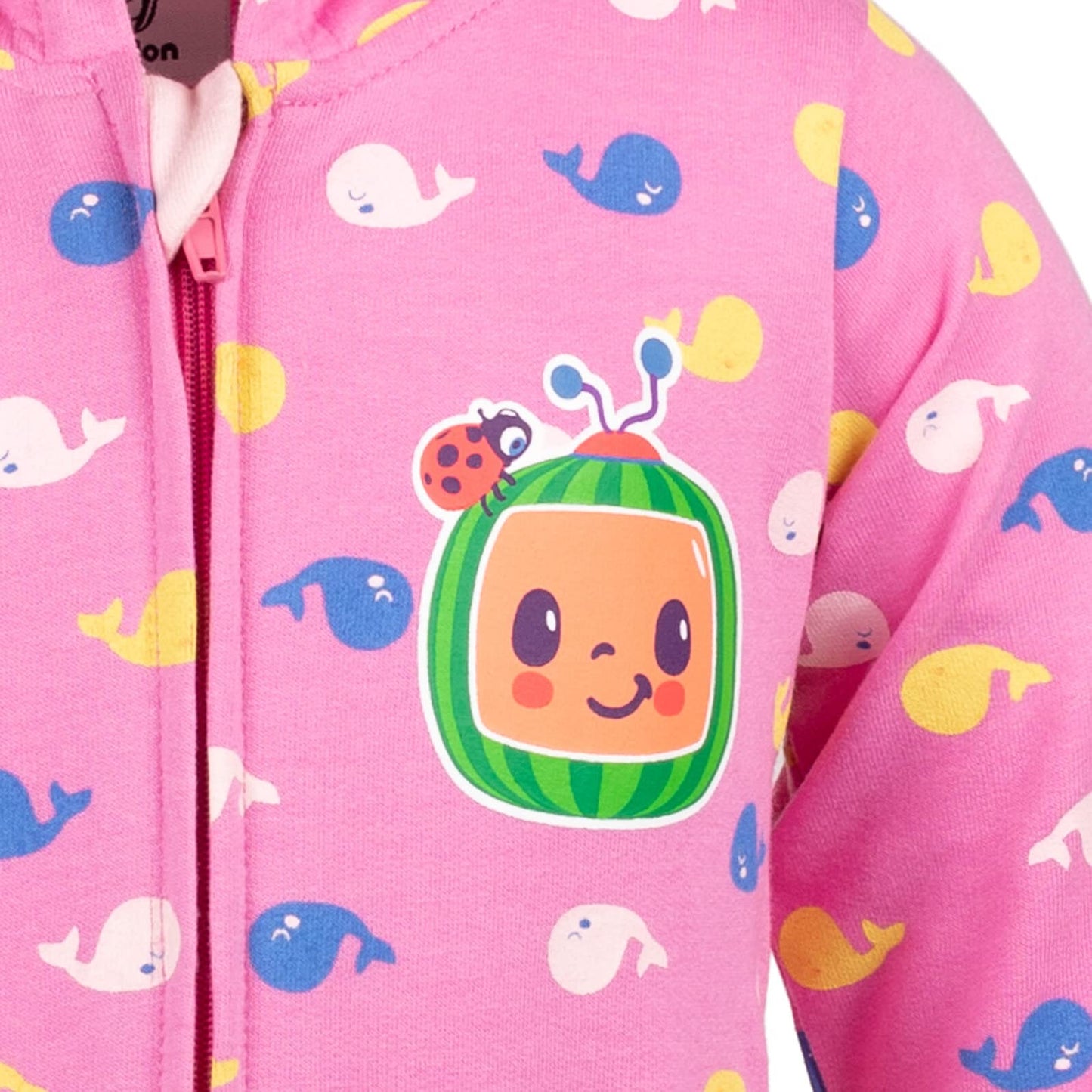 Cocomelon Infant Baby Boys Or Girls Fleece Coverall Pink 24 Months