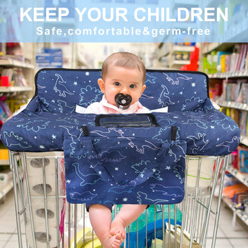 Polovillae Pink Shopping Cart Cover For Baby 2-In-1 High Chair Cover With Safety Harness Multifunctional Sunflower Pattern Cart