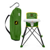 Bright Starts John Deere Pop N Dine Portable High Chair, Indoor/Outdoor, Dishwasher Safe Tray, Easy to Fold, Unisex, Green, 6 M