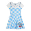 Wizard Of Oz Dorothy Toddler Girls Cosplay Dress Gingham Blue/White 4T
