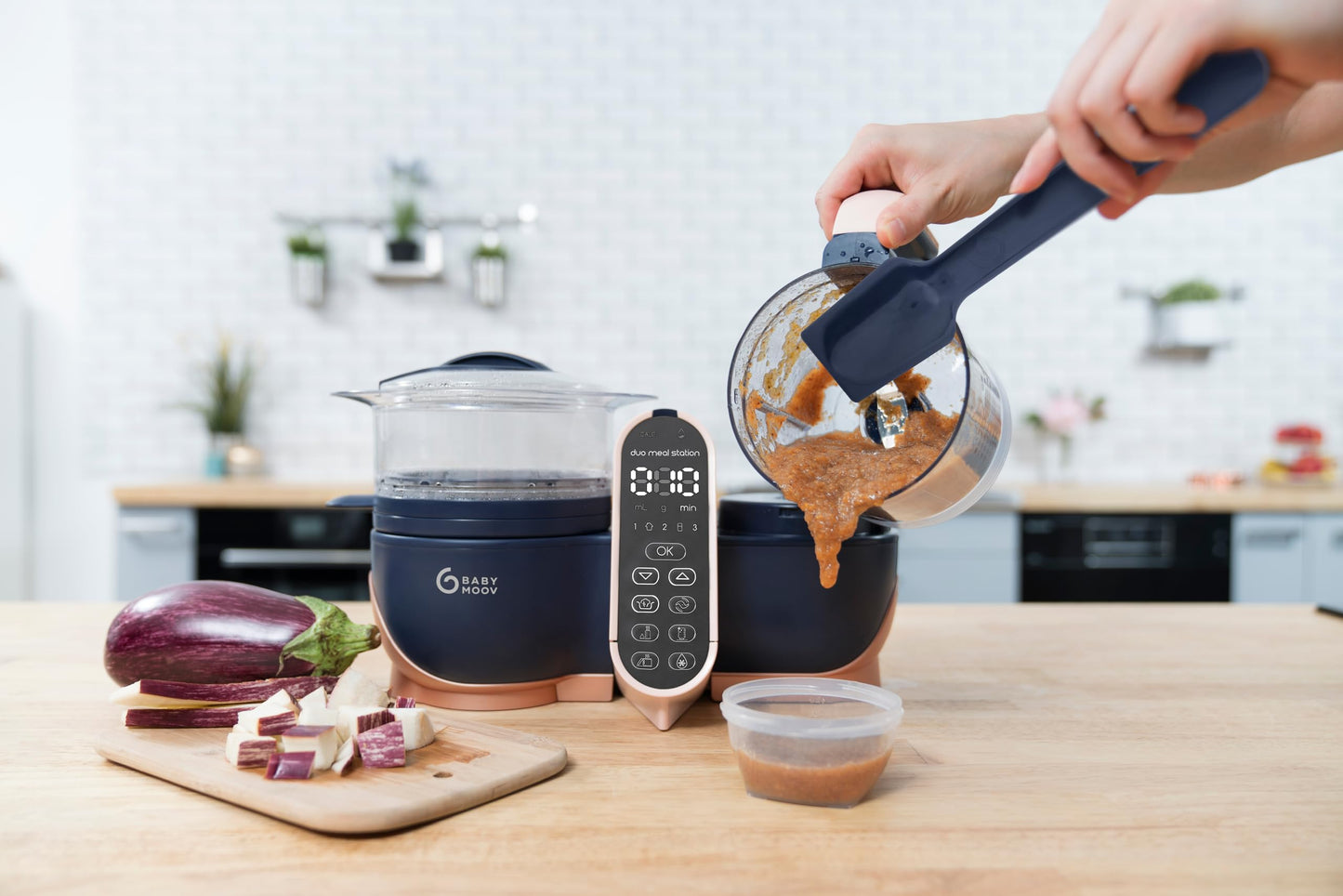 Babymoov Duo Meal Station Xl, 6 In 1 Food Processor With Steamer, Multi-Speed Blender, Warmer, Defroster & Sterilizer (Nutrition